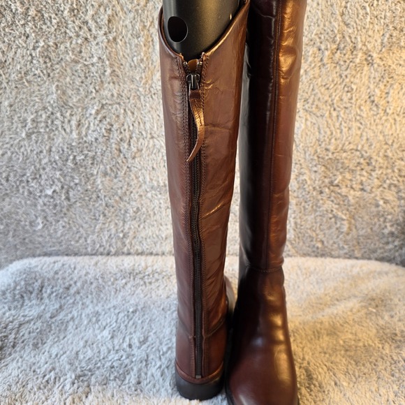 Franco Sarto Meyer Hand Finished‎ Leather Riding Boots Brown Women's 6.5 NEW NIB - Picture 6 of 10